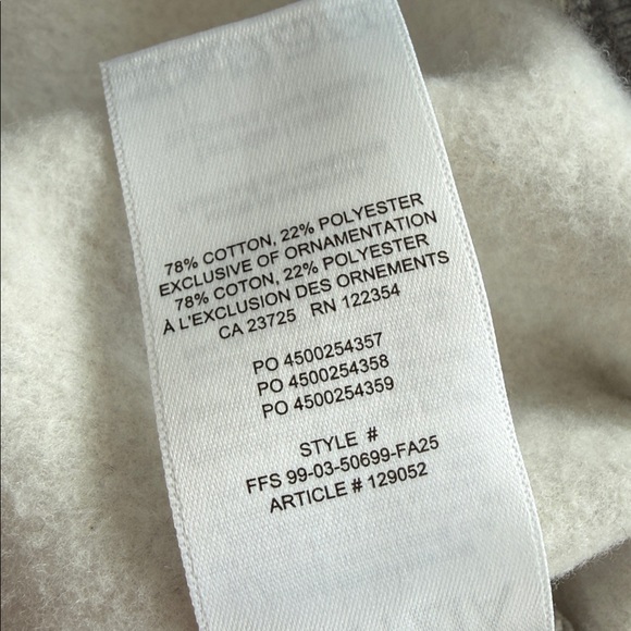 NWT 129052 Aritzia perfect crop heather chrome S - Picture 5 of 5